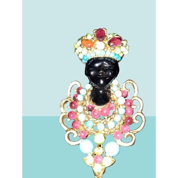 Peridot, Garnet, Turquoise, amethyst and Opal Brooch Vendor Nate Waxman